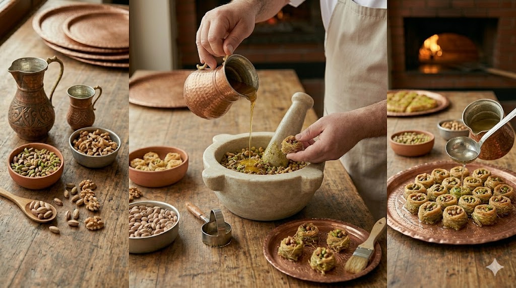 Kuş Gözü Baklava Yapımı