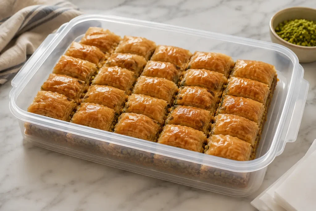 Yazın Baklava Saklama
